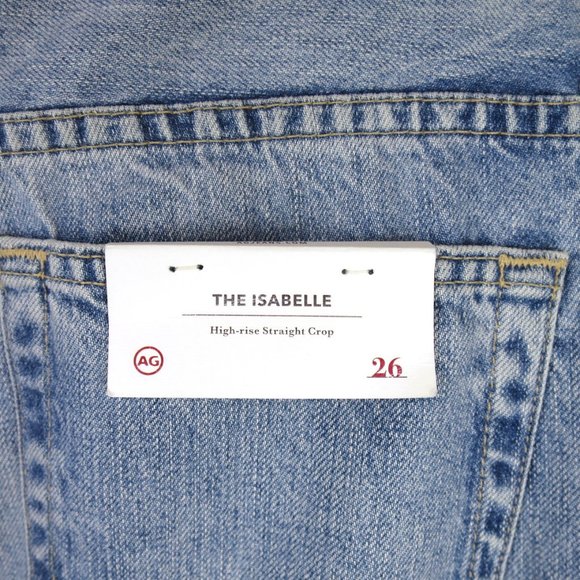 AG The Isabelle High-Rise Straight Crop Raw Hem 26 - Picture 14 of 14